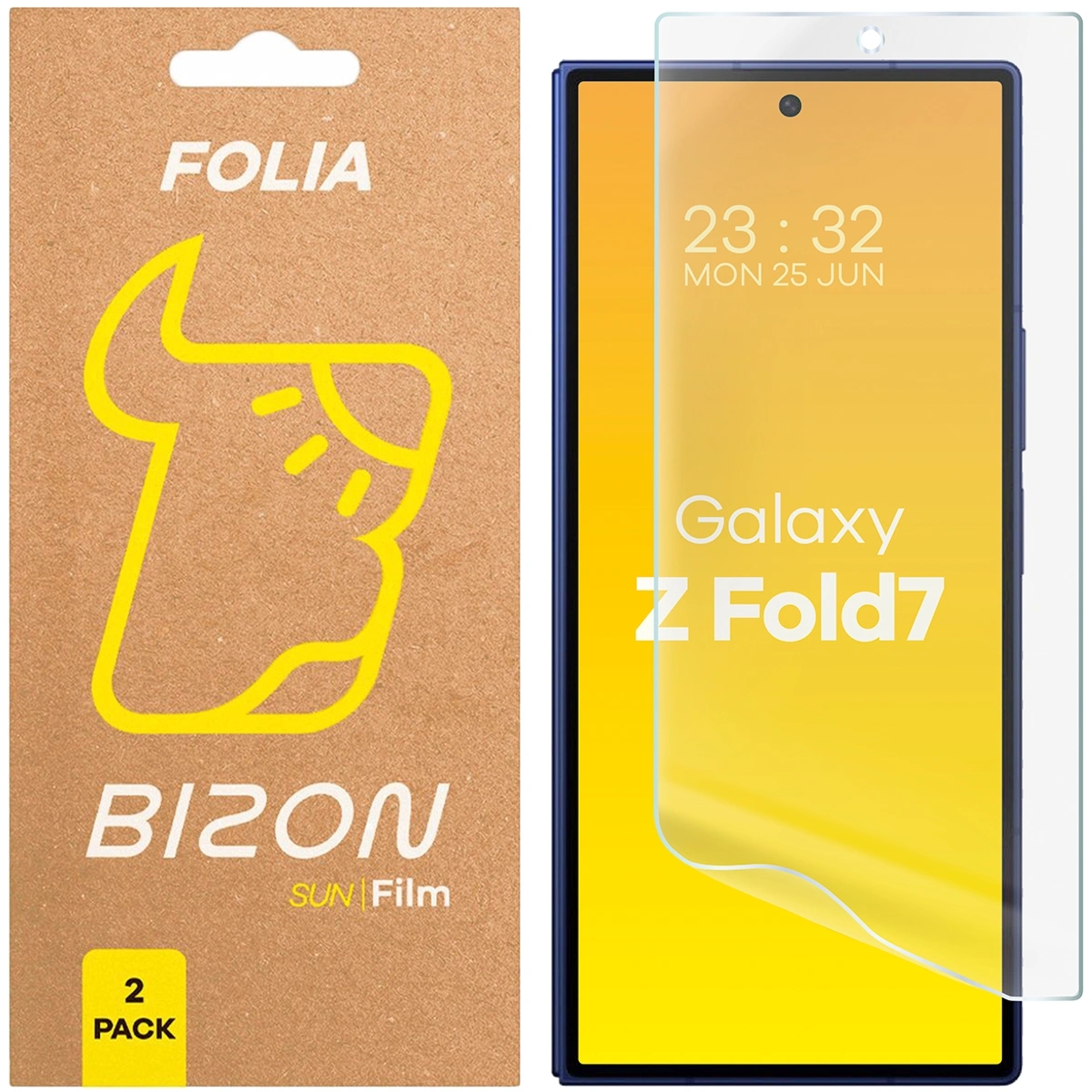 Folia matowa Bizon Film Sun Duo do Galaxy Z Fold7, 2 sztuki