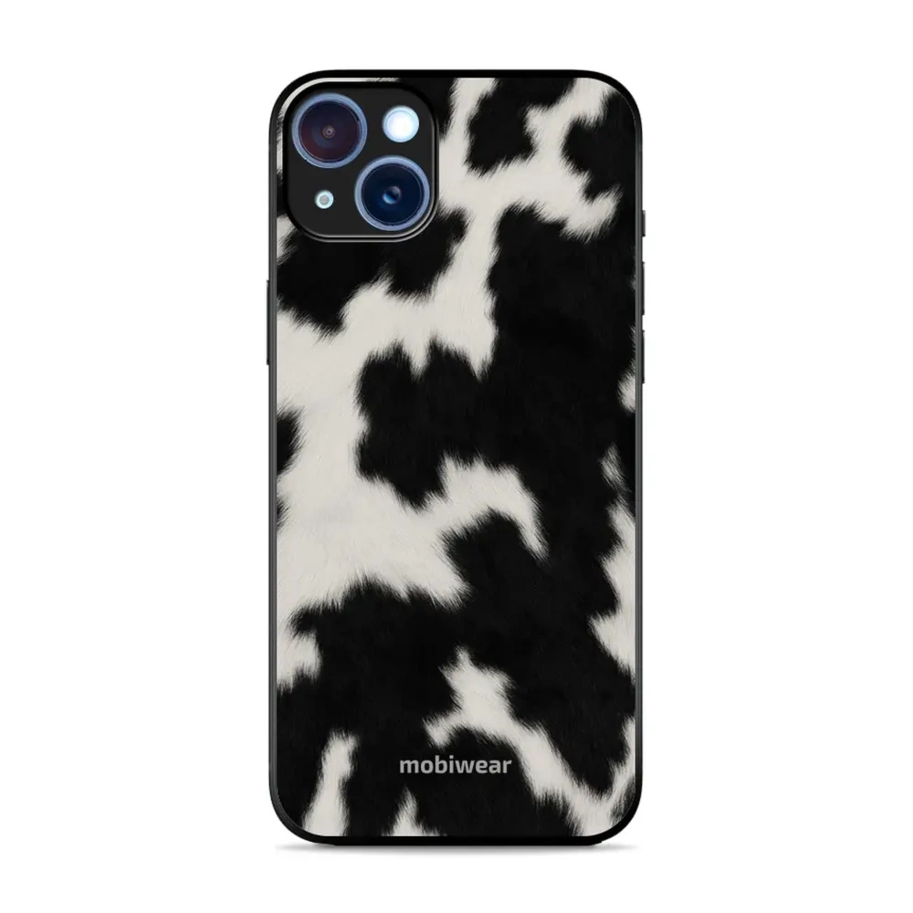 Etui ochronne do iPhone 15 Plus, Mobiwear Glossy Case, krowie futerko