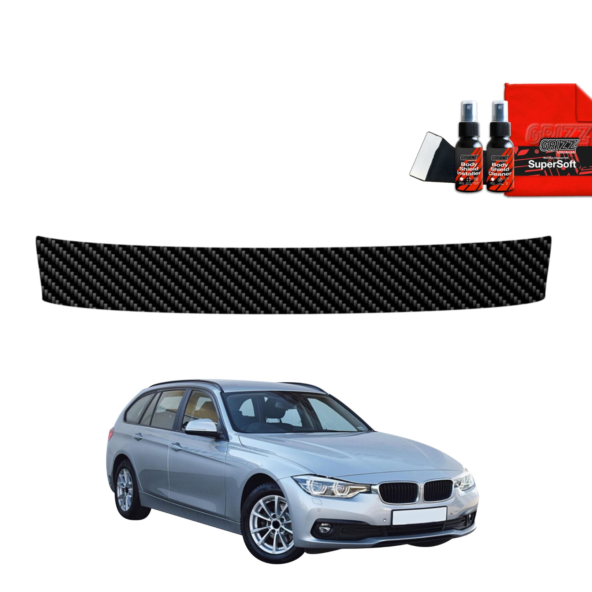 Folia karbonowa Grizz Protector na próg bagażnika do BMW 3 F31 Kombi LCI (2015-2018)