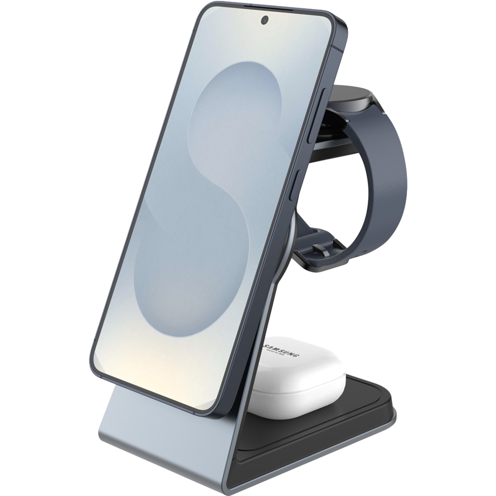 Ładowarka indukcyjna Fixed MagPowerstation Alu 3 do Samsung, Qi2.2 25W do MagSafe, 30.5W, kabel USB-C, srebrna