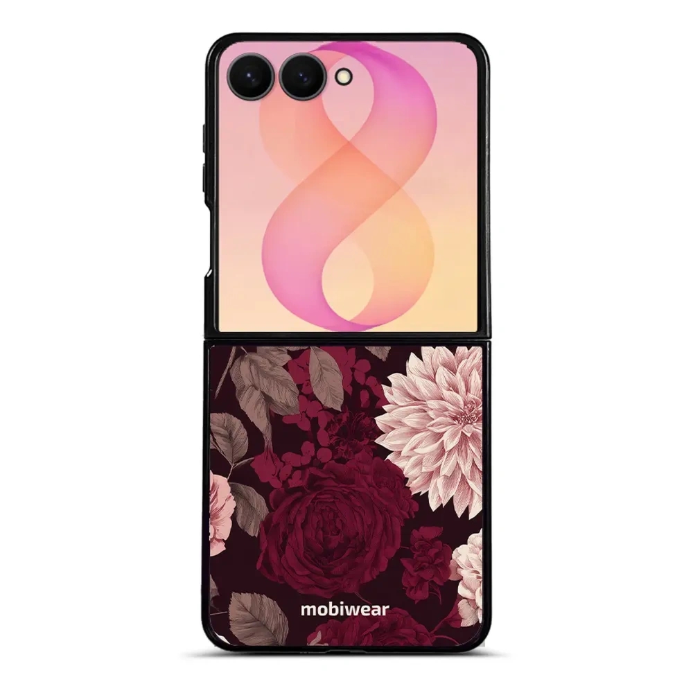Etui ochronne do Galaxy Z Flip8, Mobiwear Glossy Case, wino i dalie