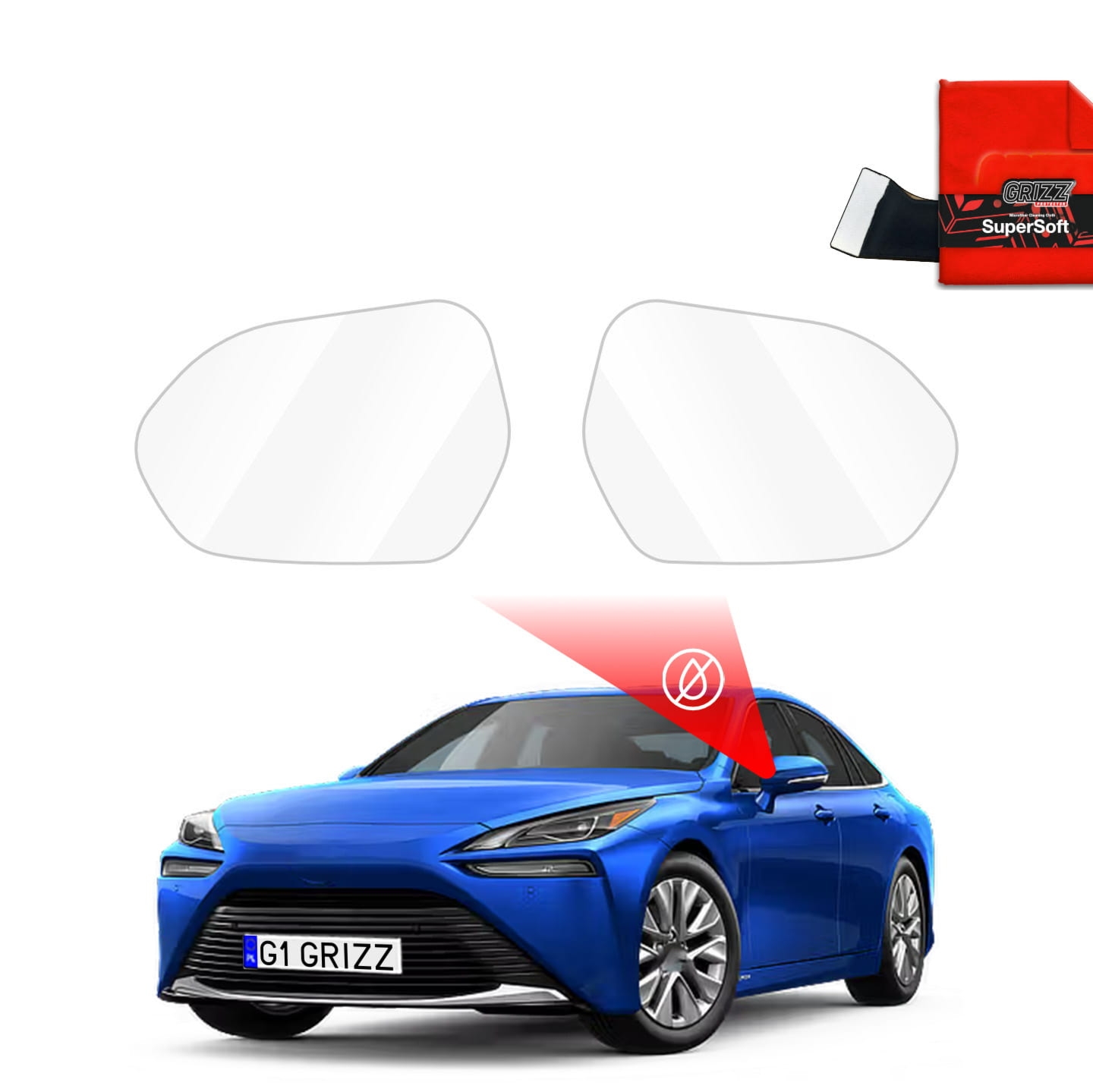 Folia przeciwdeszczowa Grizz Protector na lusterka do Toyota Mirai (2020-2026)