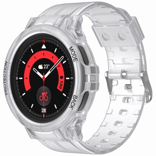 Image of Etui z paskiem Bizon Strap + Case Watch Action Pro do Galaxy Watch 5 Pro 45 mm, przezroczyste