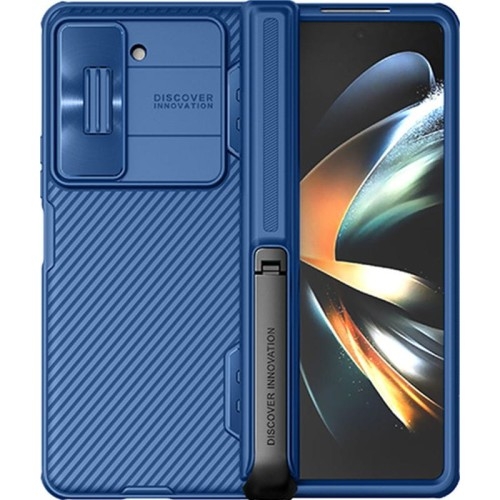 Image of Etui z ochroną aparatu Nillkin CamShield Fold do Galaxy Z Fold5, niebieskie