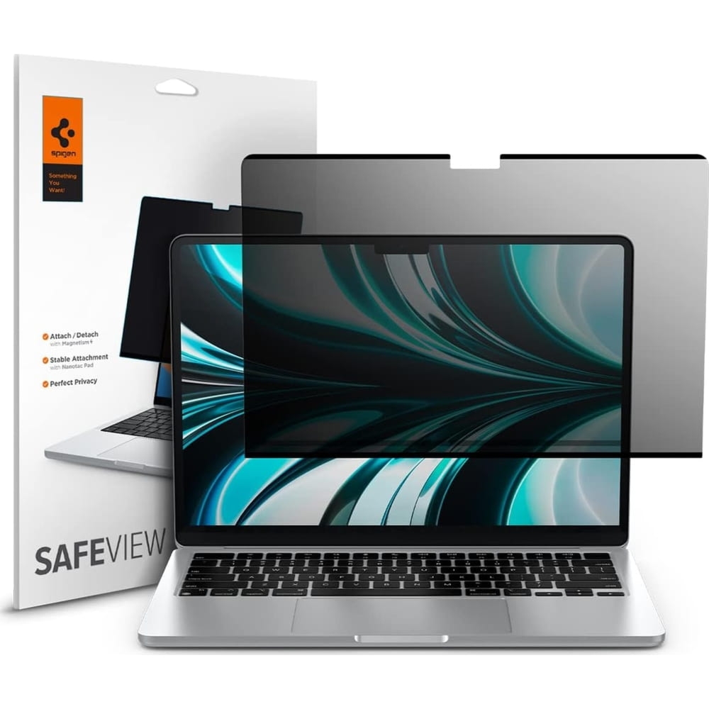Folia prywatyzująca Spigen SafeView Privacy Filter do MacBook Air 13.6″ M5 / M4 / M3 / M2