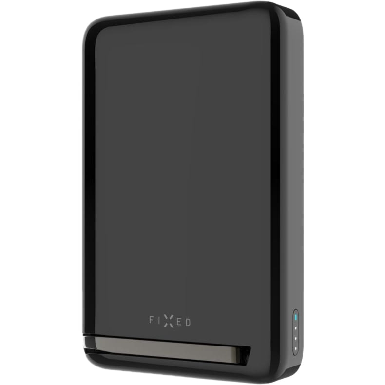Powerbank bezprzewodowy 10000 mAh, Fixed MagZen 10 Pro do MagSafe Qi2, USB-C 30W + kabel, podstawka, czarny