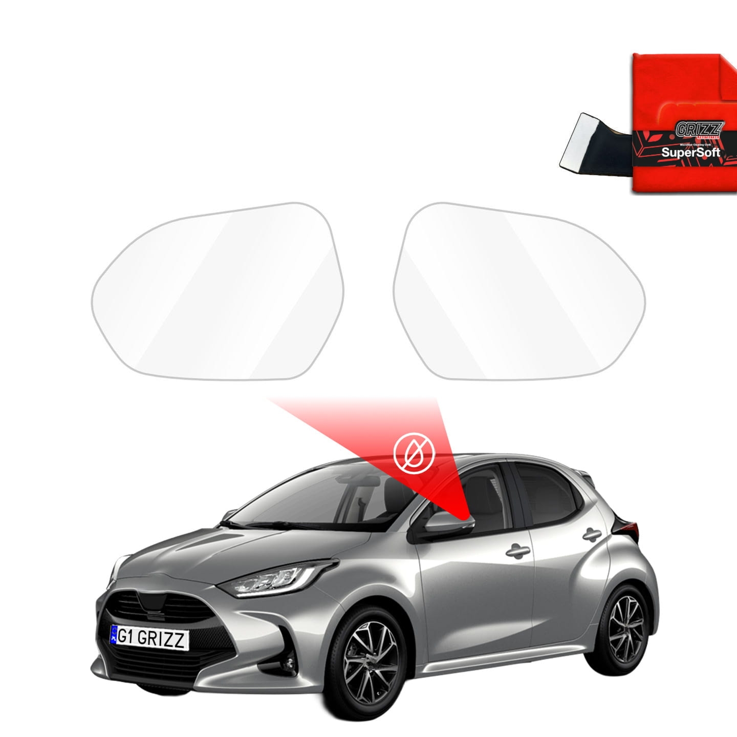 Folia przeciwdeszczowa Grizz Protector na lusterka do Toyota Yaris 4 (2020-2026)