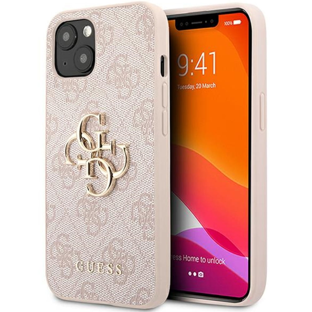 OUTLET: Etui Guess Hardcase 4G Big Metal Logo do iPhone 14 / 13, różowe