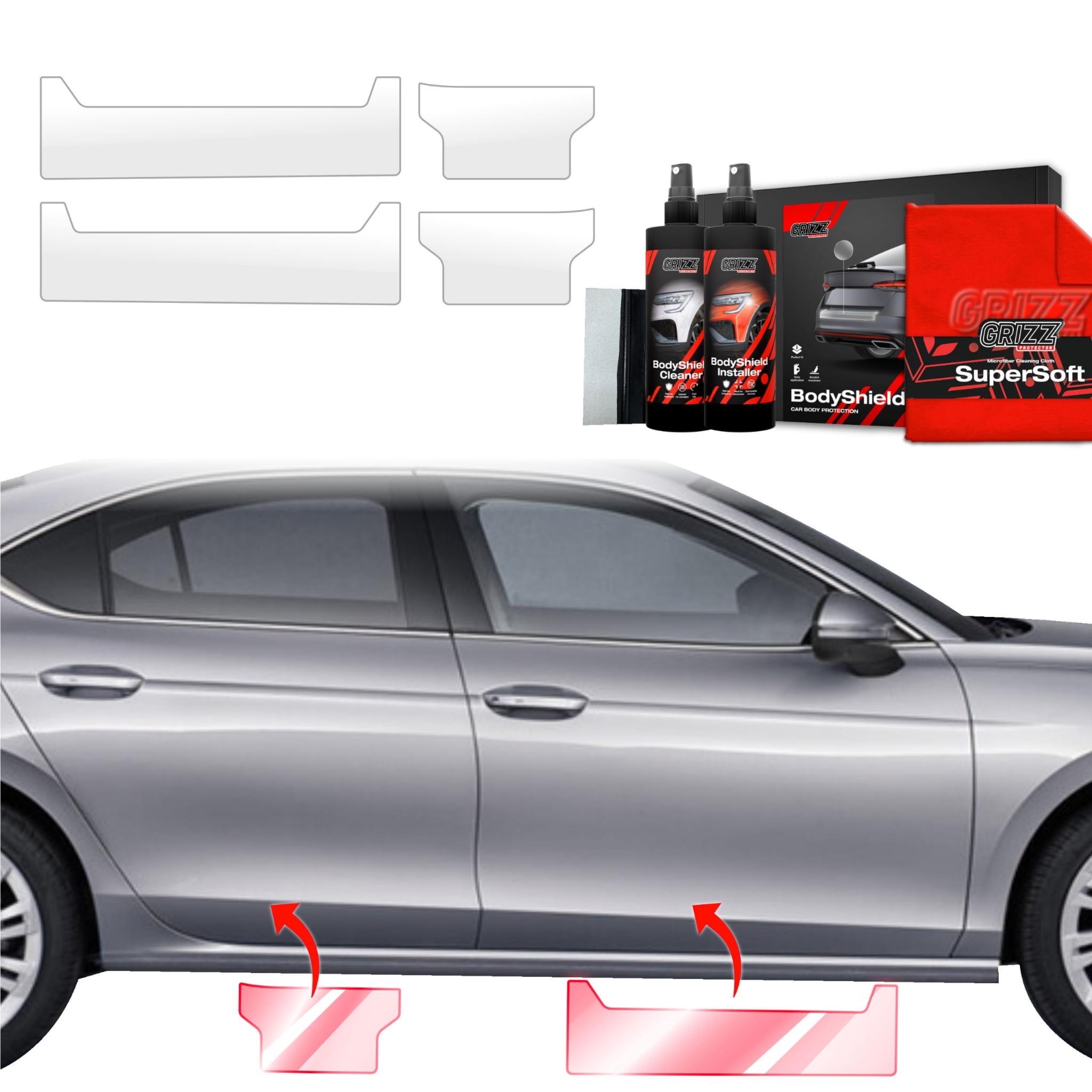4w1 Folia ochronna Grizz Protector na progi do Skoda Superb 4 Liftback (2024-2026)