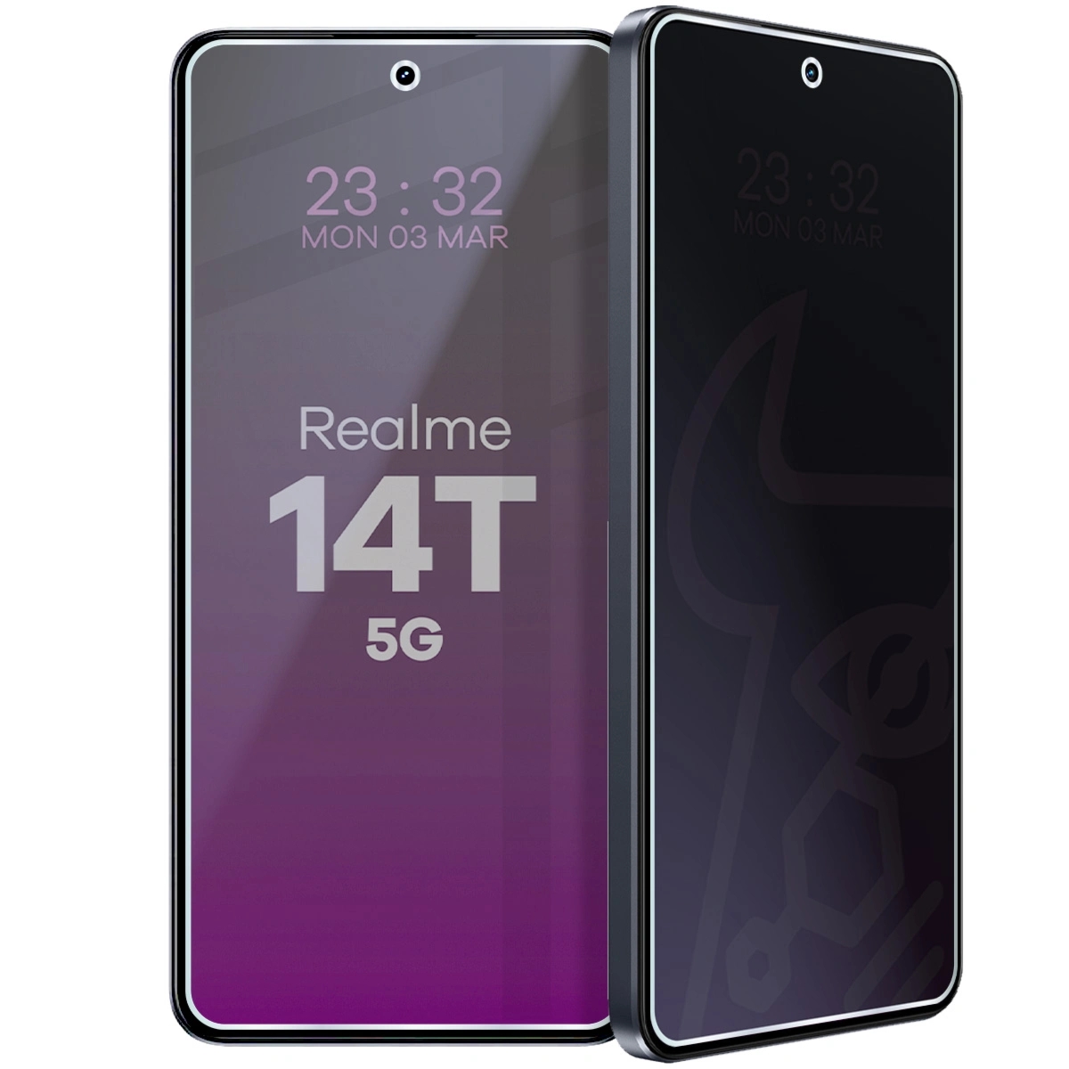 Prywatyzujące szkło hybrydowe Bizon Hybrid Shadow do Realme 14T 5G, matowe