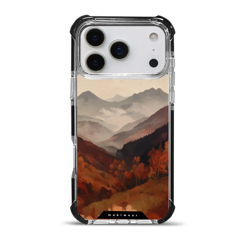 Etui ochronne do iPhone 17 Pro Max do MagSafe, Mobiwear Elite Bumper, mglista dolina w górach