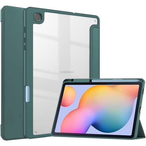 Image of Etui Bizon Case Tab Clear Matt do Galaxy Tab S6 Lite 2024/2022/2020, ciemnozielone