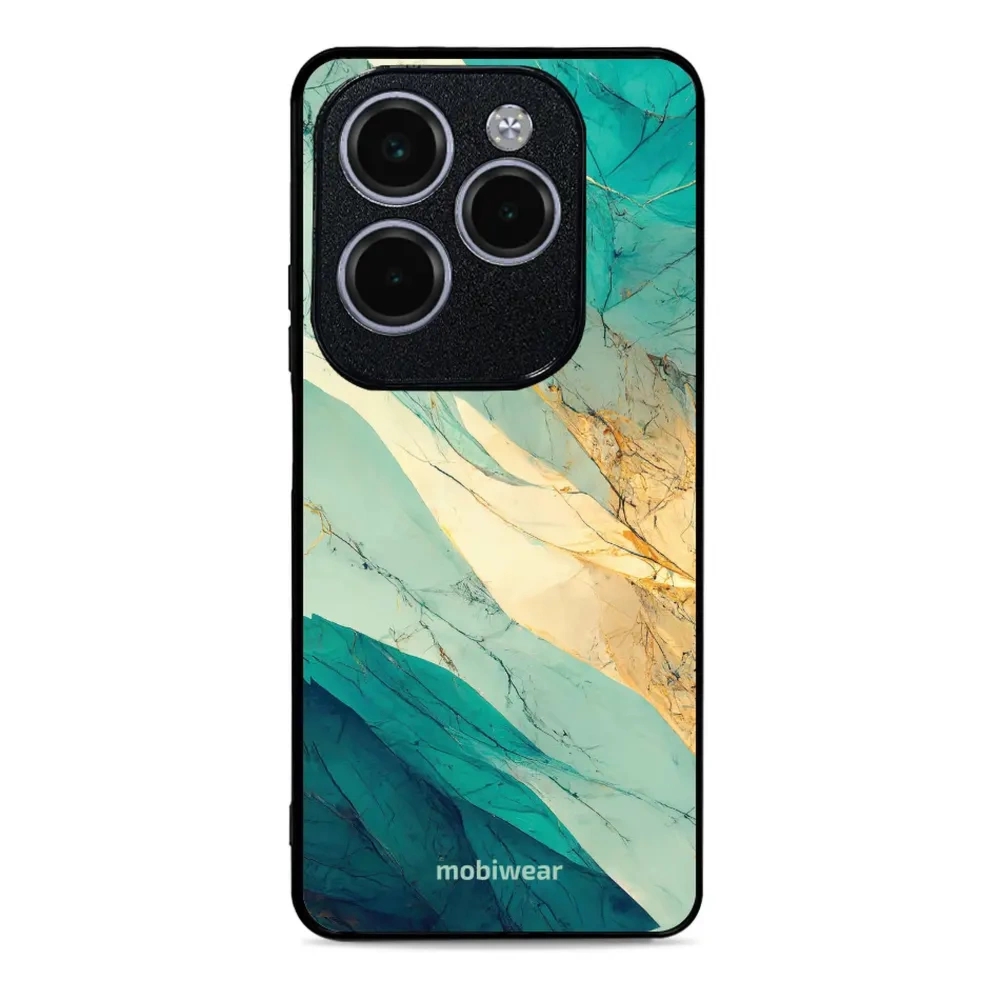 Etui ochronne do Infinix Hot 40 Pro, Mobiwear Glossy Case, turkusowy marmur