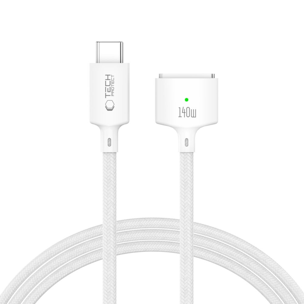 Kabel USB-C – MagSafe 3 140W, Tech-Protect MMC01, 2m, biały