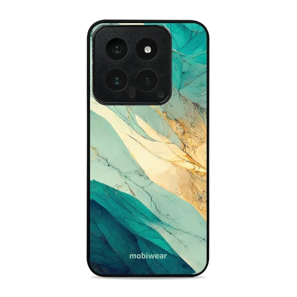 Etui ochronne do Xiaomi 14, Mobiwear Glossy Case, turkusowy marmur