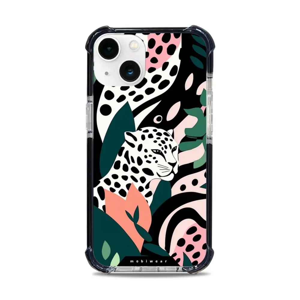 Etui ochronne do iPhone 13 do MagSafe, Mobiwear Elite Bumper, tropikalny gepard
