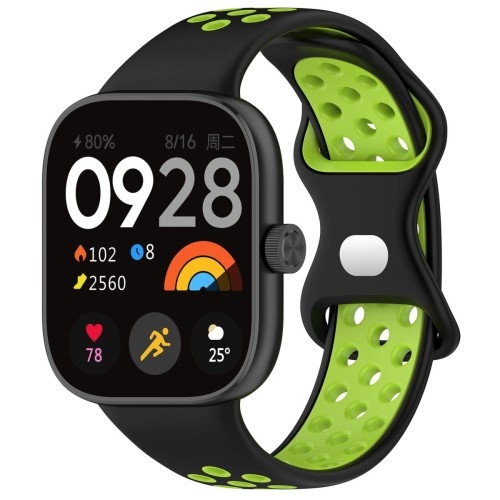 Image of Pasek Bizon Strap Watch Octo do Xiaomi Redmi Watch 4/Xiaomi Band 8 Pro, czarno-zielony