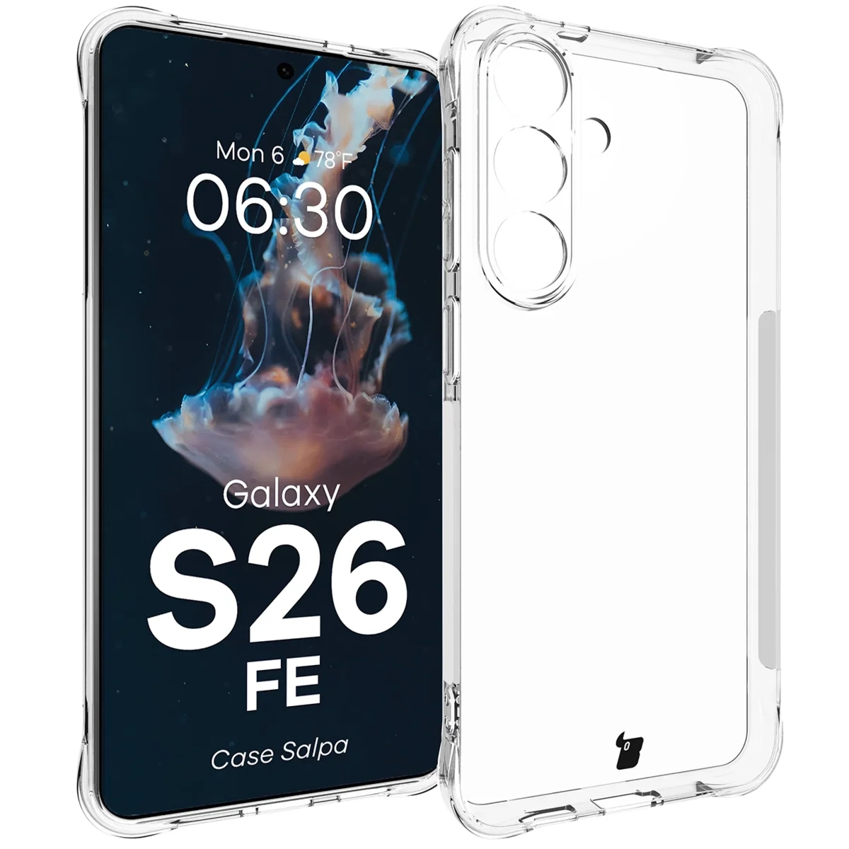Elastyczne etui Bizon Case Salpa do Galaxy S26 FE, przezroczyste