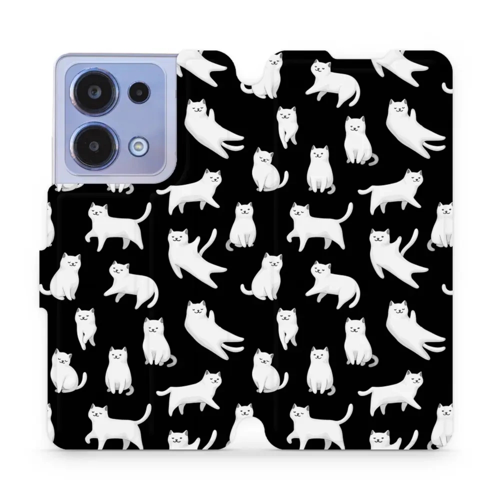 Etui z klapką do Xiaomi Poco M6 Pro 4G, Mobiwear Book, kotki luna