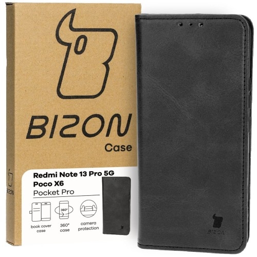 Image of Etui Bizon Case Pocket Pro do Xiaomi Redmi Note 13 Pro 5G / Xiaomi Poco X6, czarne