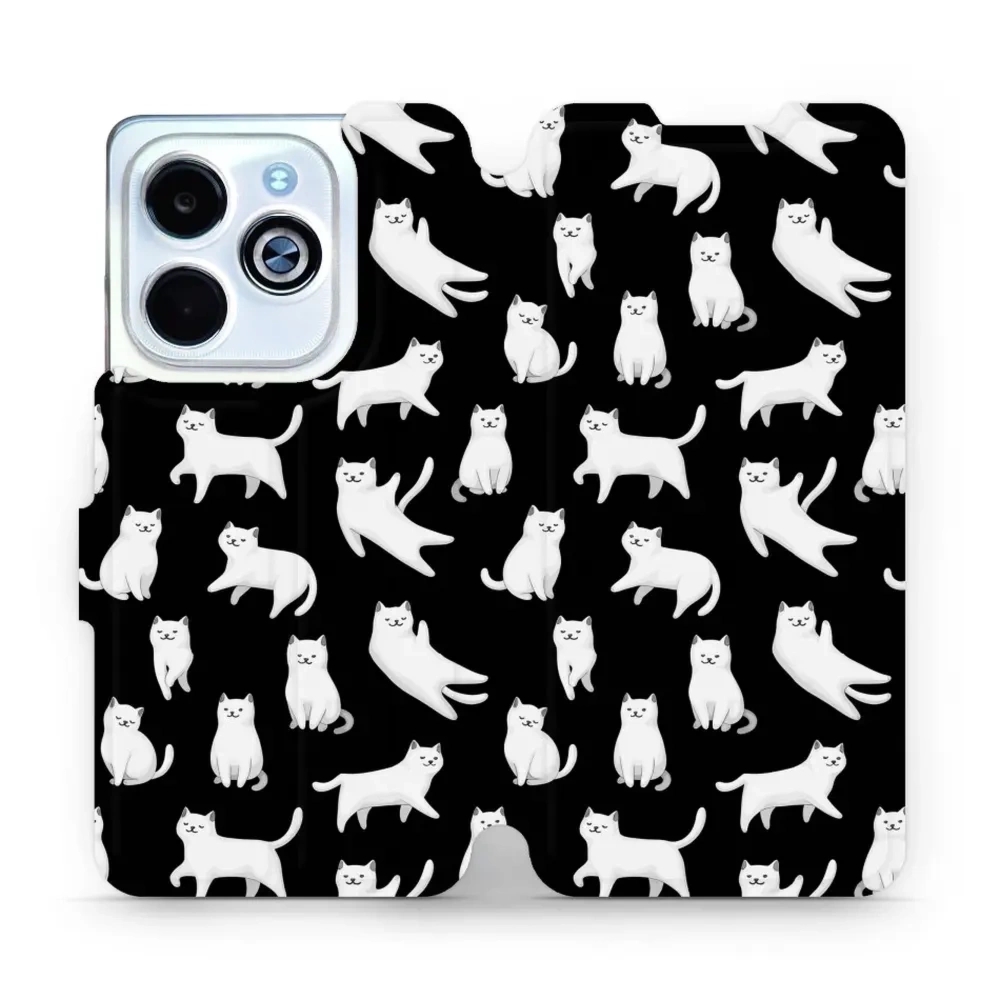 Etui z klapką do Infinix Smart 8, Mobiwear Book, kotki luna
