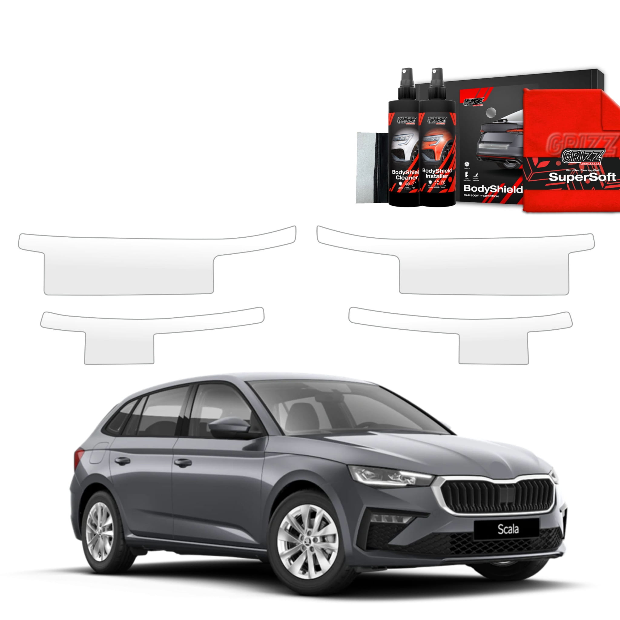 4w1 Folia ochronna Grizz Protector na progi do Skoda Scala (2023-2026)