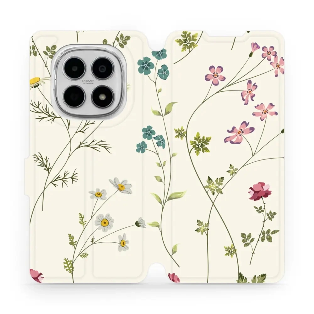 Etui z klapką do Xiaomi POCO M8 5G, Mobiwear Book, polne kwiaty