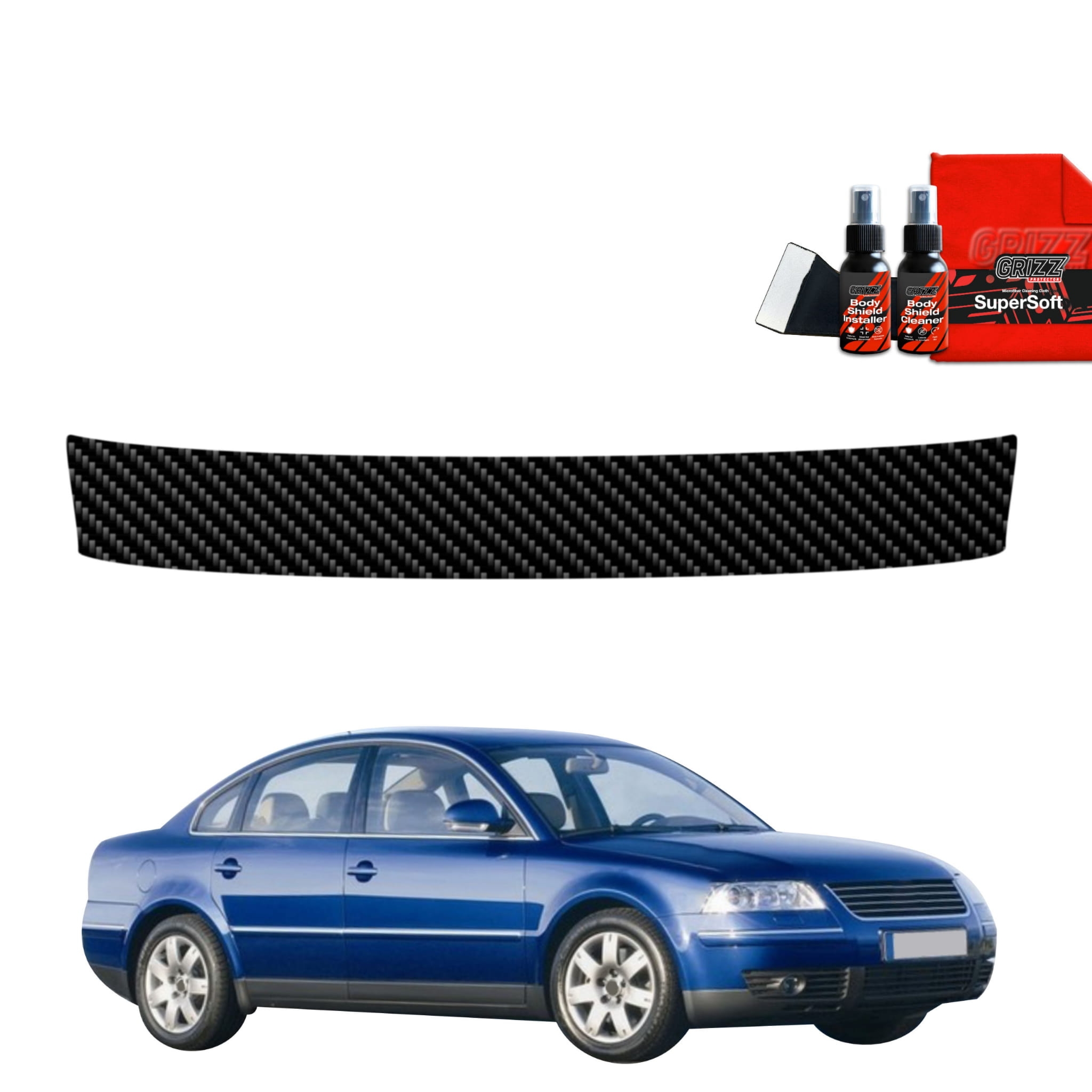 Folia karbonowa Grizz Protector na próg bagażnika do Volkswagen Passat B5 Sedan Facelifting (2000-2005)