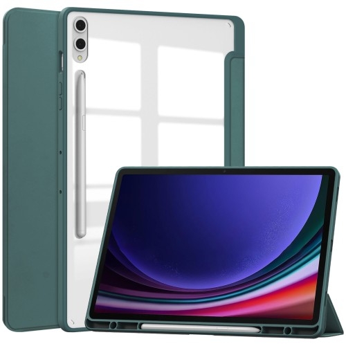 Image of Etui Bizon Case Tab Clear Matt do Galaxy Tab S9 Plus, ciemnozielone