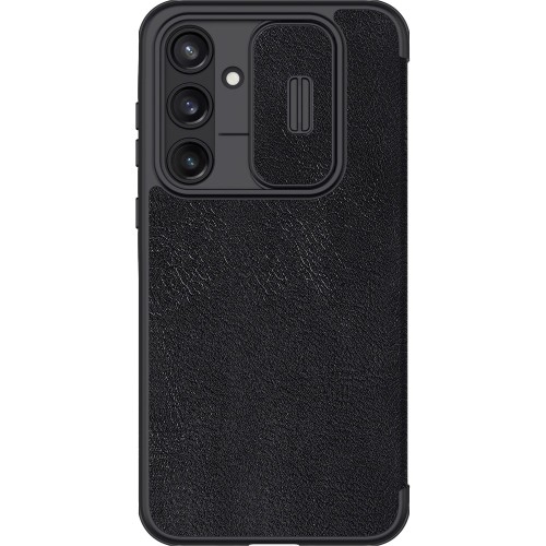 Image of Etui z klapką i ochroną aparatu Nillkin Qin Pro do Galaxy A35 5G, czarne