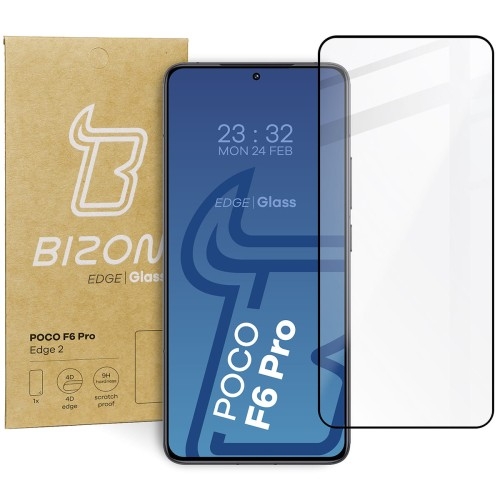 Image of Szkło hartowane Bizon Glass Edge 2 do Xiaomi Poco F6 Pro