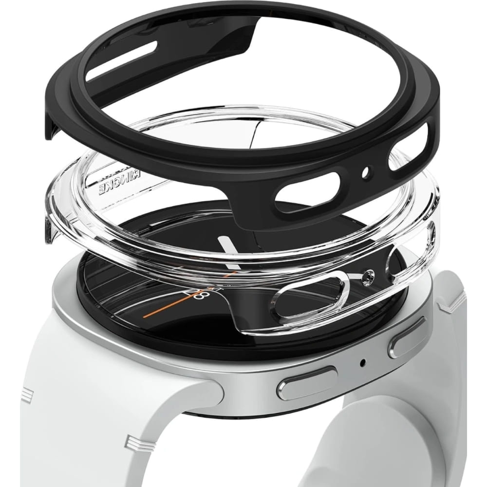 Etui Ringke Slim 2-pack do Galaxy Watch 8 44mm, przezroczysto-czarne