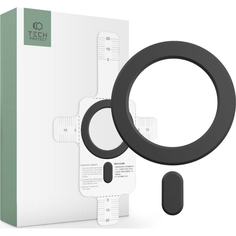 OUTLET: Blaszka magnetyczna Tech-Protect Magmat MagSafe Universal Magnetic Ring, czarna