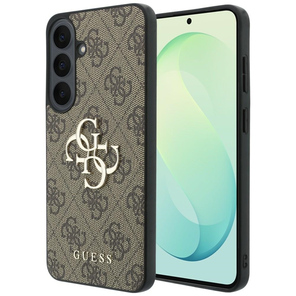 Etui Guess Leather 4G Metal Logo do Galaxy S26 FE, brązowe