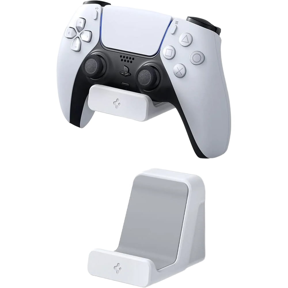OUTLET: Uchwyt na kontroler, pad mocowany do ściany Spigen Mount Wall Stand do PlayStation 5 / 4, Xbox One / Series X / S, Nintendo Switch Pro Controller, 2 sztuki, biały