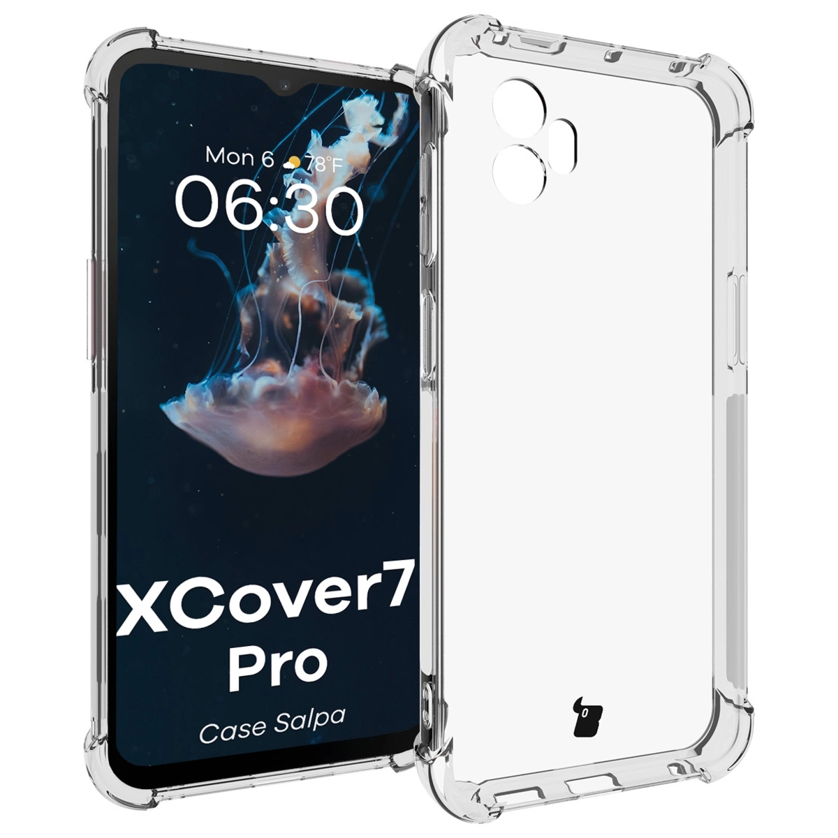 Elastyczne etui Bizon Case Salpa do Galaxy Xcover7 Pro, przezroczyste