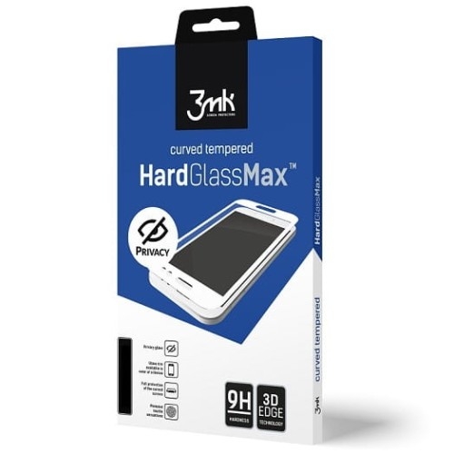 Image of Szkło 3mk HardGlass Max Privacy dla iPhone 13/13 Pro, czarne