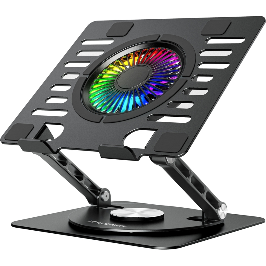 Podstawka chłodząca pod laptopa i tablet do 16″, Wozinsky WDCX-X16-AB CoolBase RGB 360°, czarna