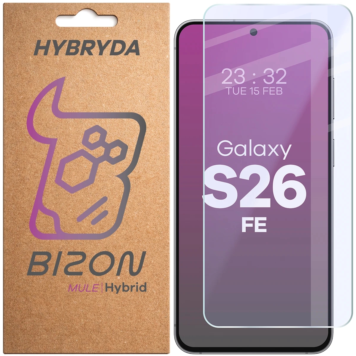 Elastyczne szkło hybrydowe Bizon Hybrid Mule do Galaxy S26 FE