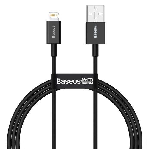 Image of Kabel Baseus Superior USB-A do Lightning 2.4A 1m, czarny
