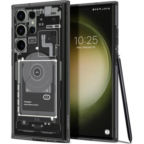 Image of OUTLET: Etui Spigen Ultra Hybrid do Galaxy S23 Ultra, przydymione-szare (Zero One)