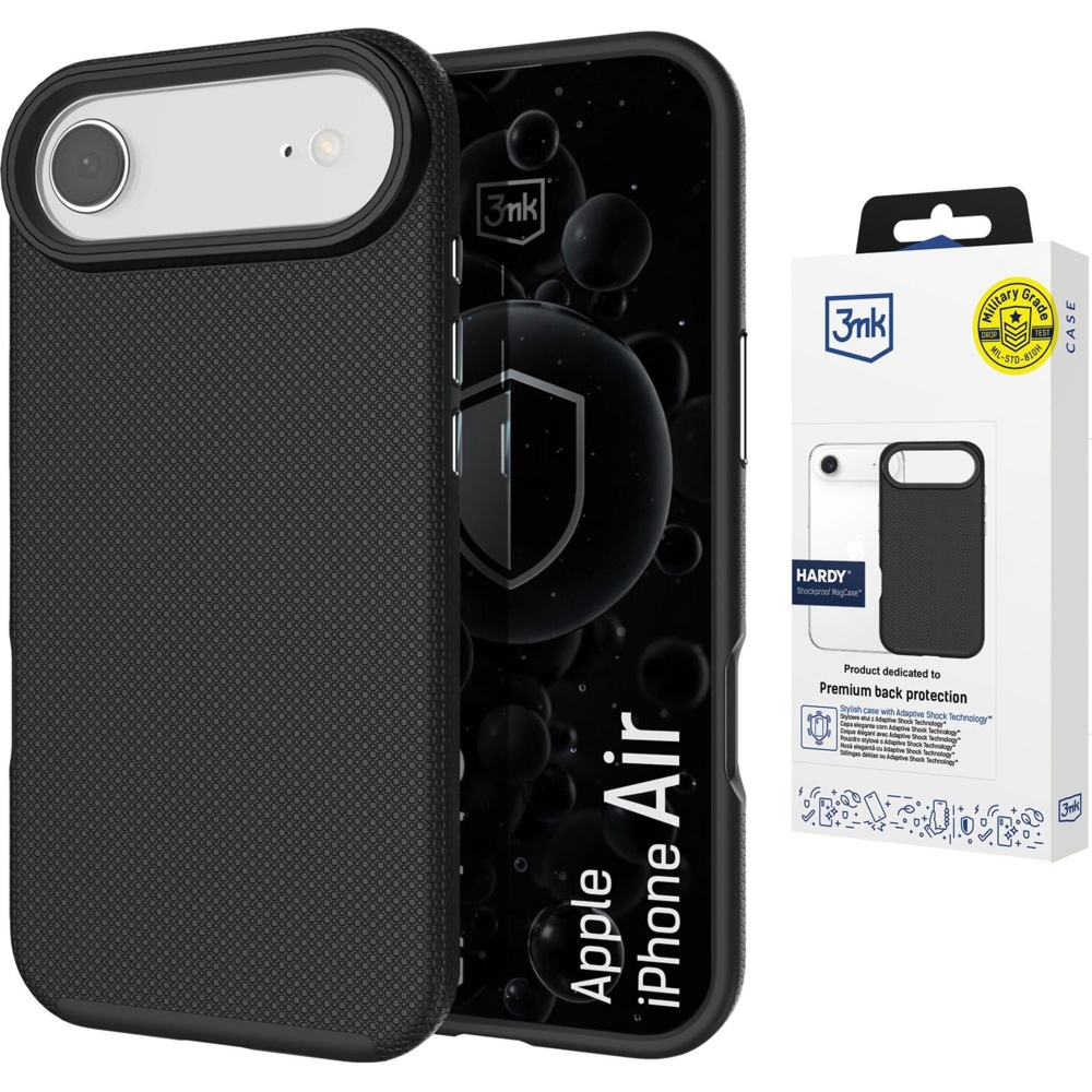 Etui 3mk Hardy Shockproof MagCase do MagSafe do iPhone Air, czarne