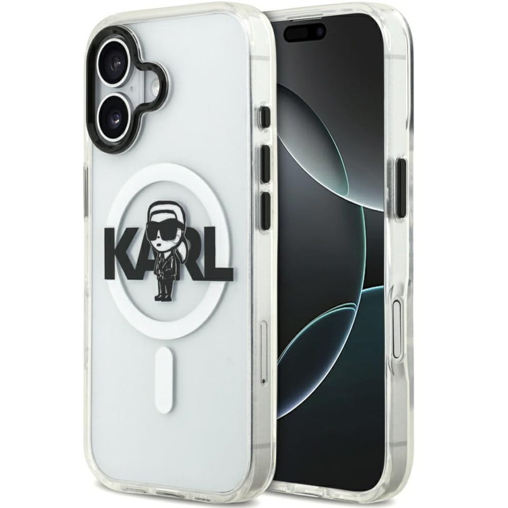 Etui Karl Lagerfeld IML Karl Sketch Logo do MagSafe do iPhone 17, przezroczyste