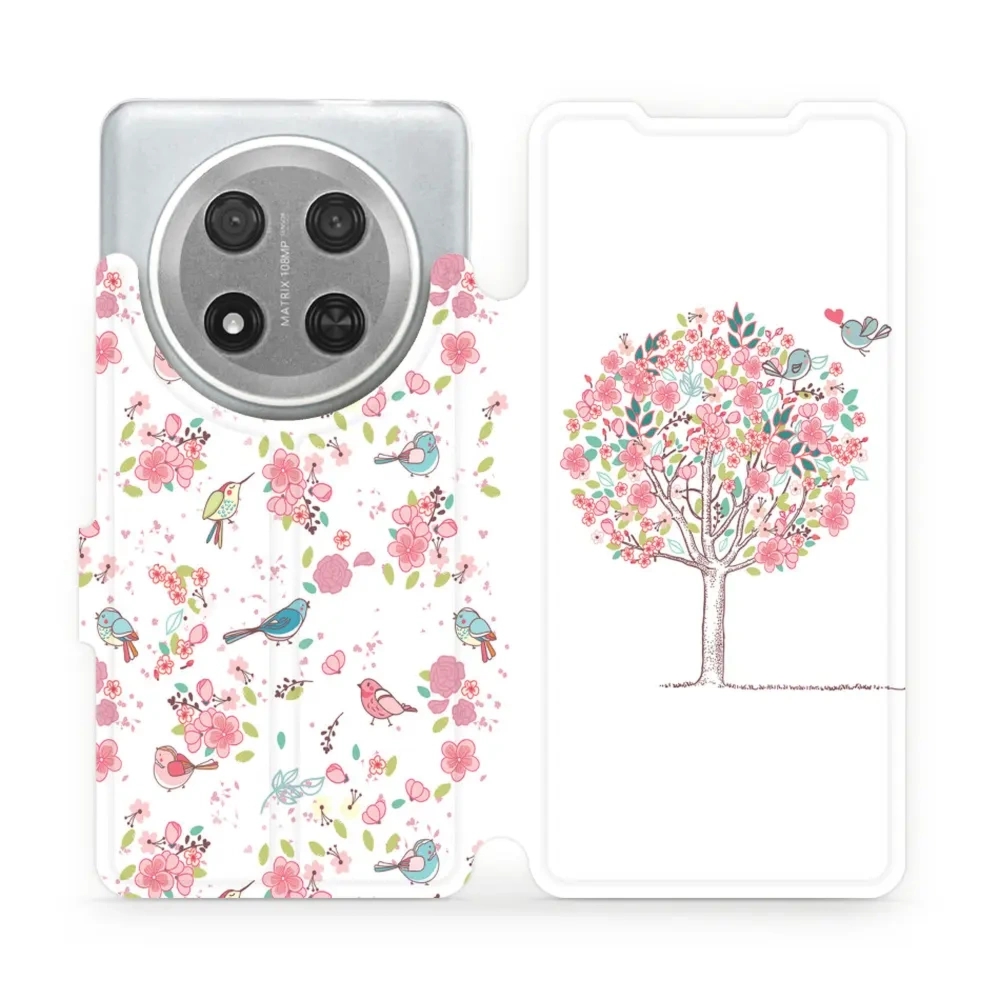 Etui z klapką do Honor Magic7 Lite, Mobiwear Book, różowy gaj