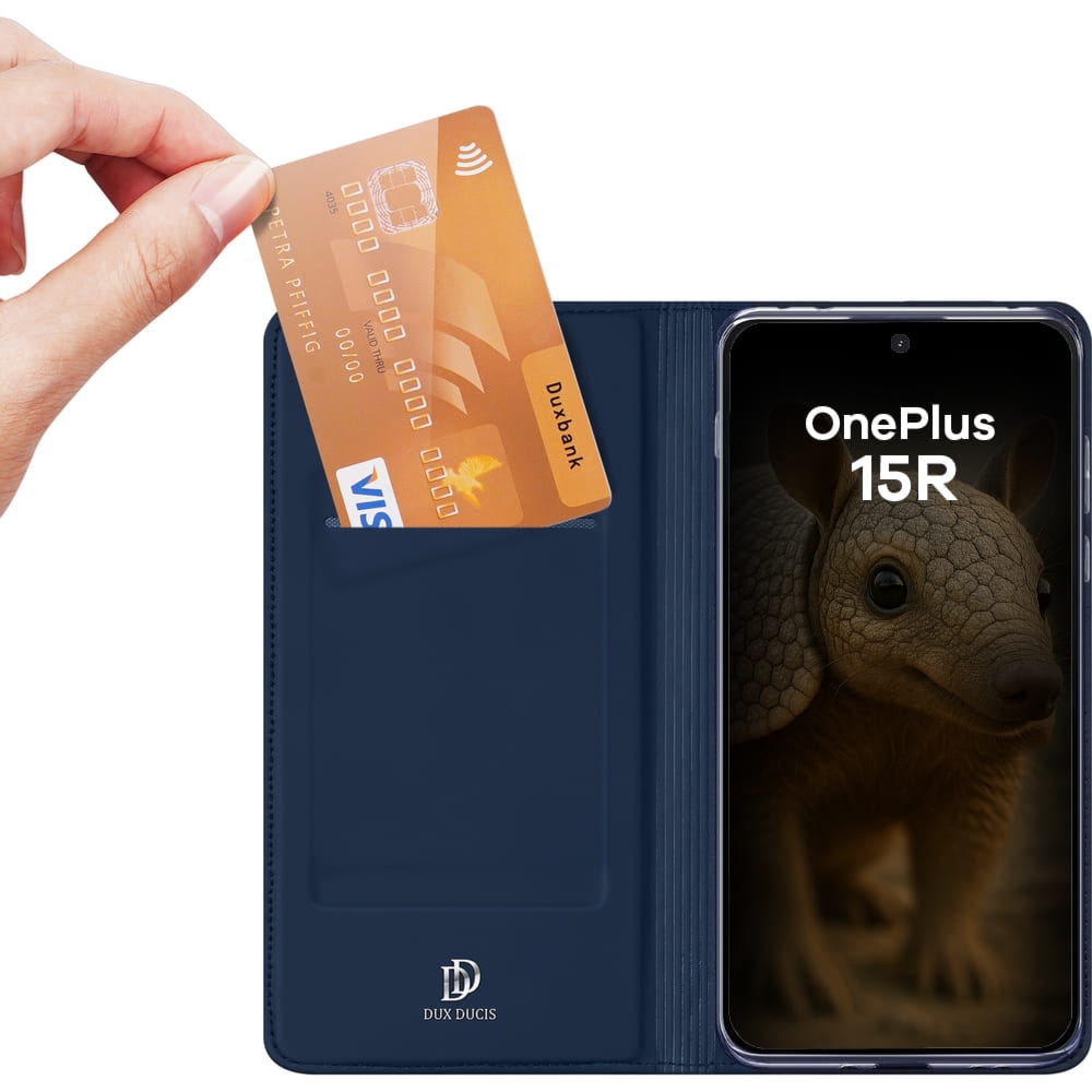 Etui z klapką Dux Ducis Skin Pro do OnePlus 15R , granatowe