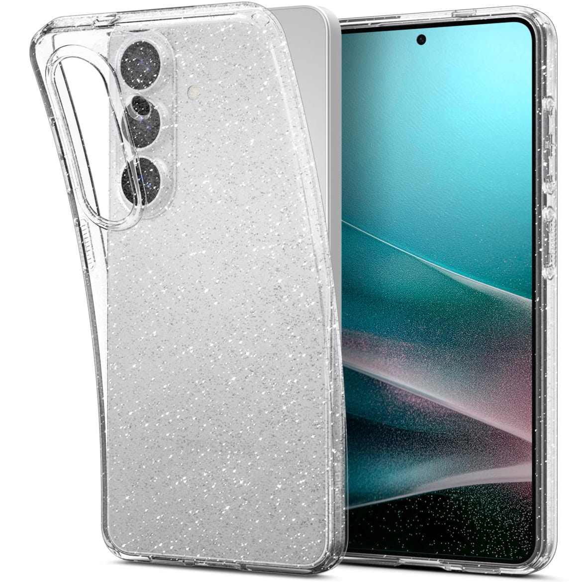 Etui Spigen Liquid Crystal Glitter do Galaxy S26 Plus, przezroczyste z brokatem