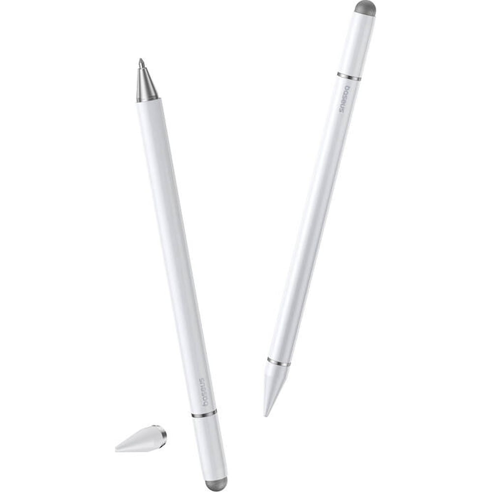 Image of Uniwersalny Rysik Baseus Smooth Writing 3 3w1 Passive Stylus Non-magnetic Version, biały