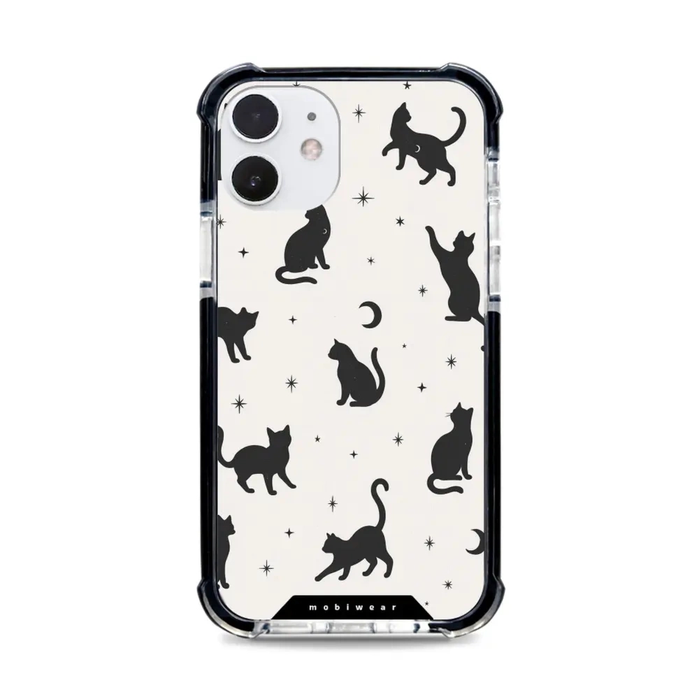 Etui ochronne do iPhone 12 do MagSafe, Mobiwear Elite Bumper, kocia noc