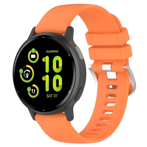 Image of Pasek Bizon Strap Watch Silicone Pro do Garmin Vivoactive 5, pomarańczowy
