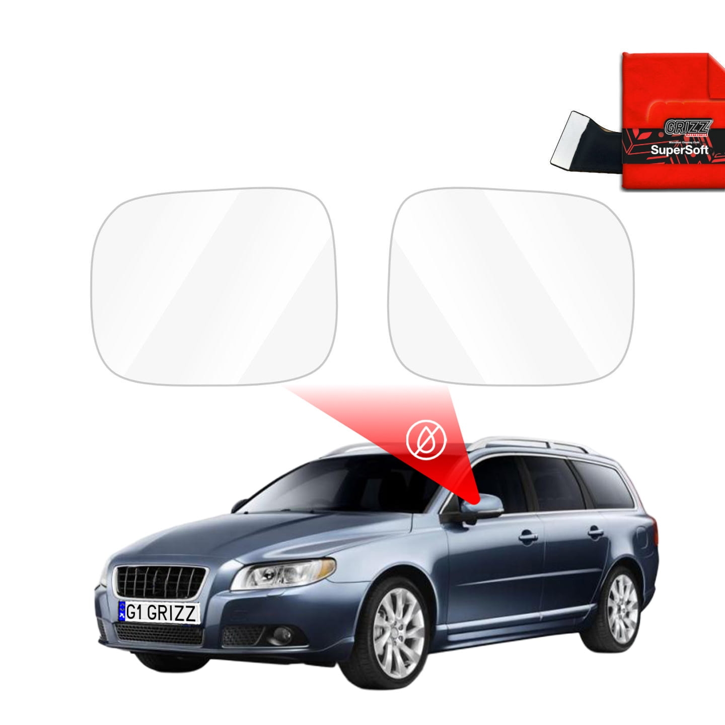 Folia przeciwdeszczowa Grizz Protector na lusterka do Volvo V70 (2007-2016)
